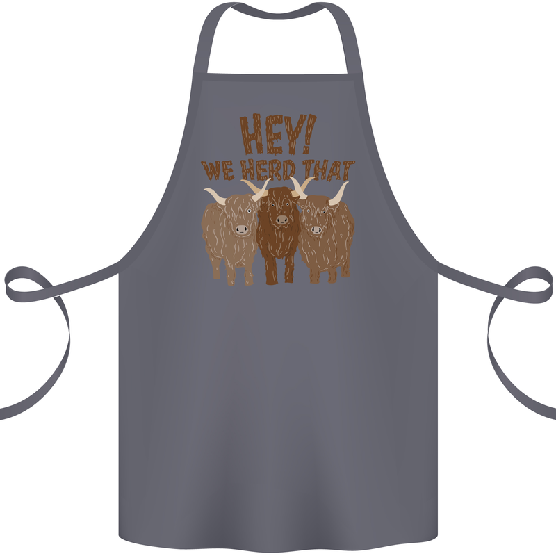 We Herd That Funny Cow Cotton Apron 100% Organic Steel