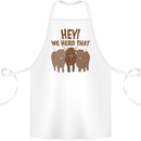 We Herd That Funny Cow Cotton Apron 100% Organic White