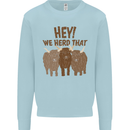 We Herd That Funny Cow Kids Sweatshirt Jumper Light Blue