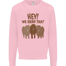 We Herd That Funny Cow Kids Sweatshirt Jumper Light Pink