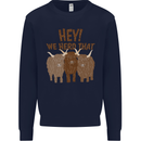 We Herd That Funny Cow Kids Sweatshirt Jumper Navy Blue