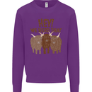 We Herd That Funny Cow Kids Sweatshirt Jumper Purple