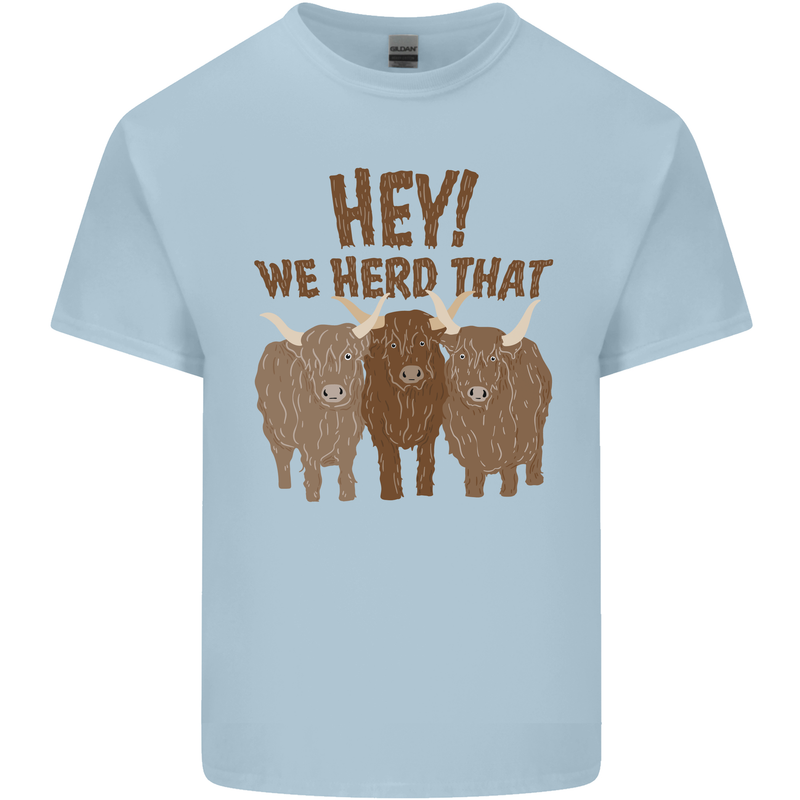 We Herd That Funny Cow Kids T-Shirt Childrens Light Blue