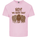We Herd That Funny Cow Kids T-Shirt Childrens Light Pink
