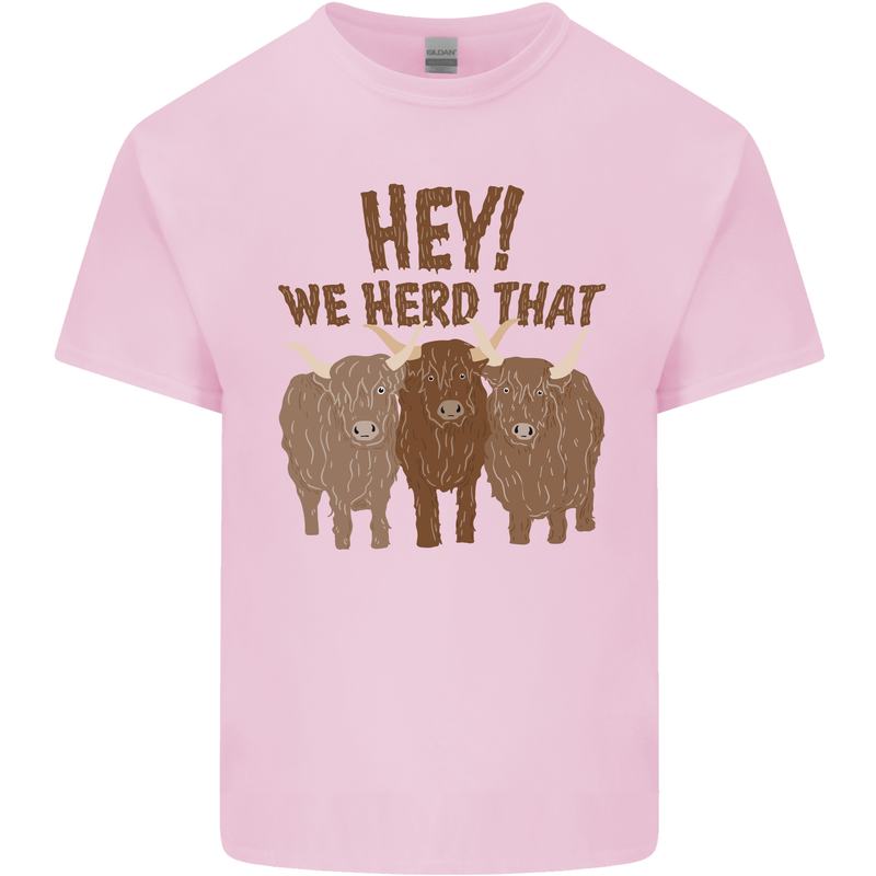 We Herd That Funny Cow Kids T-Shirt Childrens Light Pink