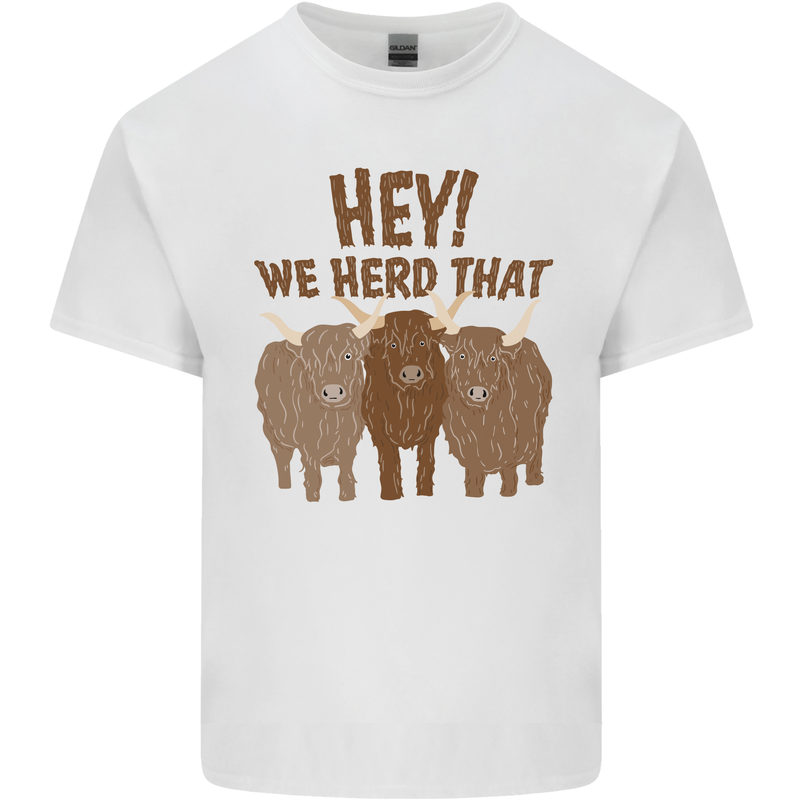 We Herd That Funny Cow Kids T-Shirt Childrens White
