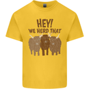 We Herd That Funny Cow Kids T-Shirt Childrens Yellow