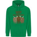 We Herd That Funny Cow Mens 80% Cotton Hoodie Irish Green