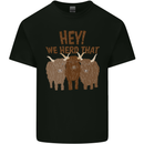 We Herd That Funny Cow Mens Cotton T-Shirt Tee Top Black