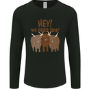 We Herd That Funny Cow Mens Long Sleeve T-Shirt Black