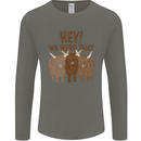We Herd That Funny Cow Mens Long Sleeve T-Shirt Charcoal
