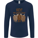 We Herd That Funny Cow Mens Long Sleeve T-Shirt Navy Blue