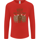 We Herd That Funny Cow Mens Long Sleeve T-Shirt Red