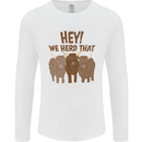 We Herd That Funny Cow Mens Long Sleeve T-Shirt White