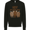 We Herd That Funny Cow Mens Sweatshirt Jumper Black