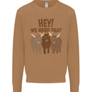 We Herd That Funny Cow Mens Sweatshirt Jumper Caramel Latte