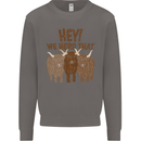 We Herd That Funny Cow Mens Sweatshirt Jumper Charcoal