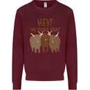 We Herd That Funny Cow Mens Sweatshirt Jumper Maroon
