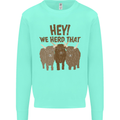 We Herd That Funny Cow Mens Sweatshirt Jumper Peppermint