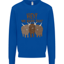 We Herd That Funny Cow Mens Sweatshirt Jumper Royal Blue