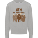 We Herd That Funny Cow Mens Sweatshirt Jumper Sports Grey