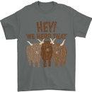 We Herd That Funny Cow Mens T-Shirt 100% Cotton Charcoal