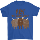 We Herd That Funny Cow Mens T-Shirt 100% Cotton Royal Blue