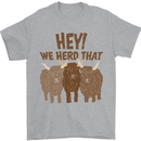 We Herd That Funny Cow Mens T-Shirt 100% Cotton Sports Grey