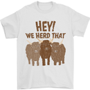 We Herd That Funny Cow Mens T-Shirt 100% Cotton White