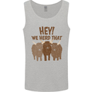 We Herd That Funny Cow Mens Vest Tank Top Sports Grey