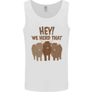 We Herd That Funny Cow Mens Vest Tank Top White
