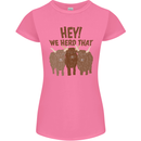 We Herd That Funny Cow Womens Petite Cut T-Shirt Azalea