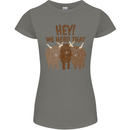We Herd That Funny Cow Womens Petite Cut T-Shirt Charcoal