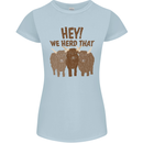 We Herd That Funny Cow Womens Petite Cut T-Shirt Light Blue