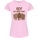 We Herd That Funny Cow Womens Petite Cut T-Shirt Light Pink