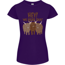 We Herd That Funny Cow Womens Petite Cut T-Shirt Purple