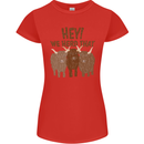 We Herd That Funny Cow Womens Petite Cut T-Shirt Red
