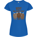 We Herd That Funny Cow Womens Petite Cut T-Shirt Royal Blue