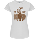 We Herd That Funny Cow Womens Petite Cut T-Shirt White