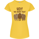 We Herd That Funny Cow Womens Petite Cut T-Shirt Yellow