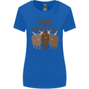 We Herd That Funny Cow Womens Wider Cut T-Shirt Royal Blue