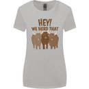 We Herd That Funny Cow Womens Wider Cut T-Shirt Sports Grey