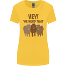 We Herd That Funny Cow Womens Wider Cut T-Shirt Yellow