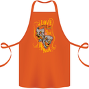 We Love the Drama Acting Thespian Actor Cotton Apron 100% Organic Orange