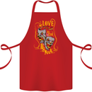 We Love the Drama Acting Thespian Actor Cotton Apron 100% Organic Red