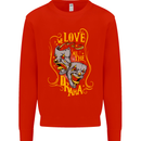 We Love the Drama Acting Thespian Actor Kids Sweatshirt Jumper Bright Red