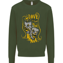 We Love the Drama Acting Thespian Actor Kids Sweatshirt Jumper Forest Green