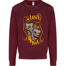 We Love the Drama Acting Thespian Actor Kids Sweatshirt Jumper Maroon