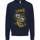 We Love the Drama Acting Thespian Actor Kids Sweatshirt Jumper Navy Blue