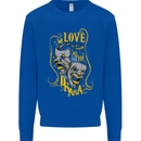 We Love the Drama Acting Thespian Actor Kids Sweatshirt Jumper Royal Blue